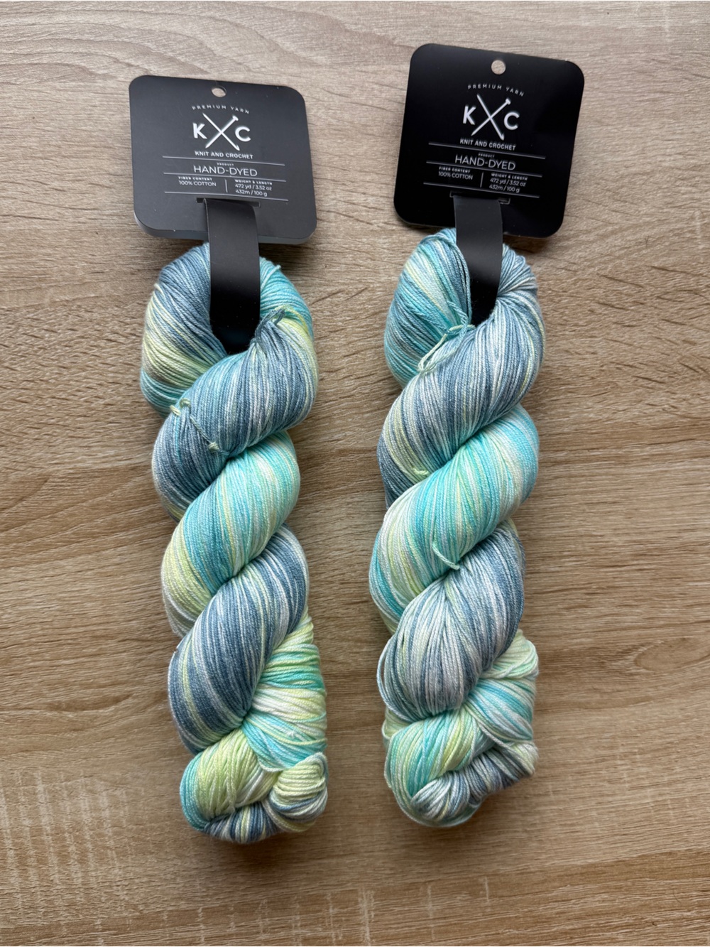 x2 KC Premium Yarn 100% cotton - super fine Coastal Crush